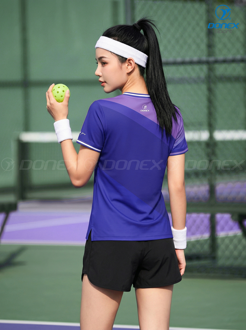 Áo thể thao nữ AC-3864-09-01 Tím phối trắng